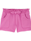 Pink - Baby French Terry Pull-On Shorts