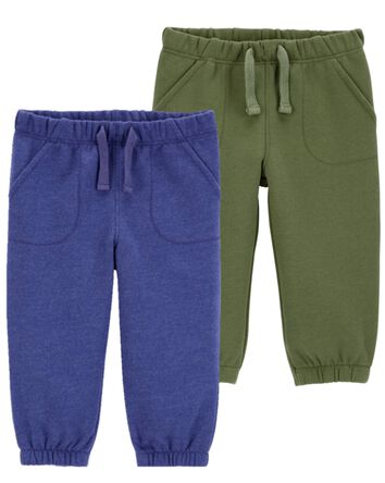 Baby 2-Pack Pull-On Fleece Pants, 