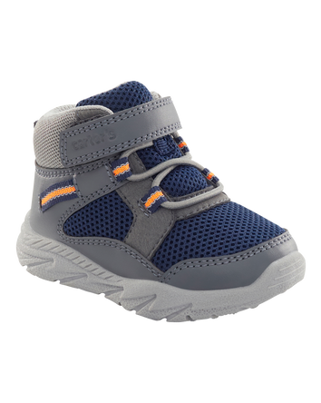  Every Step® First Walker  High-Top Athletic Sneakers - Grey/Navy, 