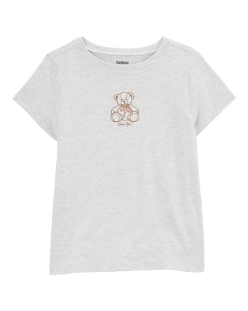 Kid Teddy Bear Short-Sleeve Graphic Tee - Grey, 