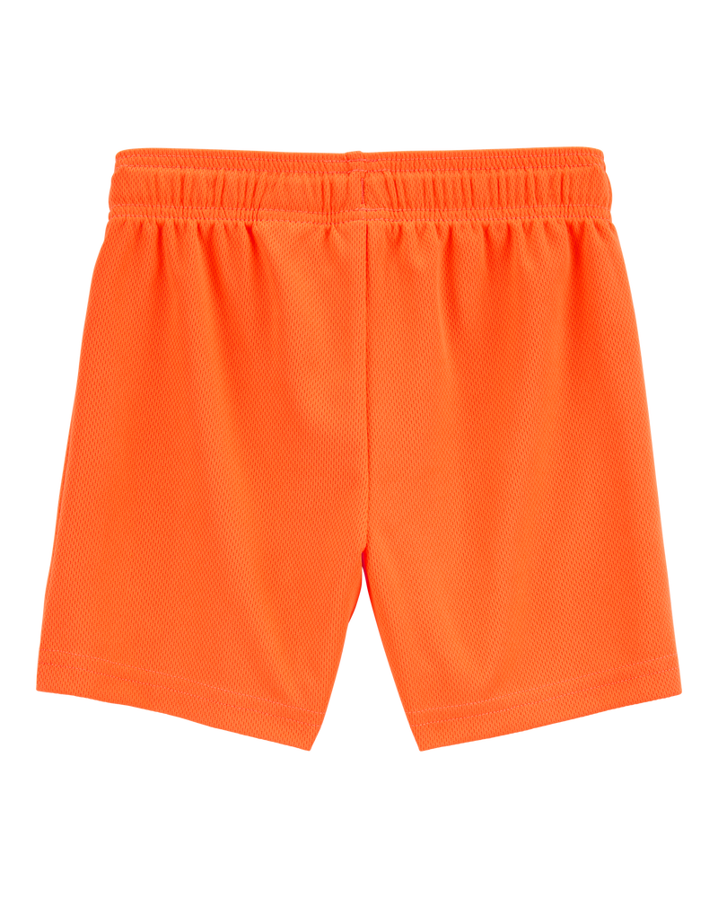 Toddler Active Mesh Shorts - Orange, image 4 of 6 slides
