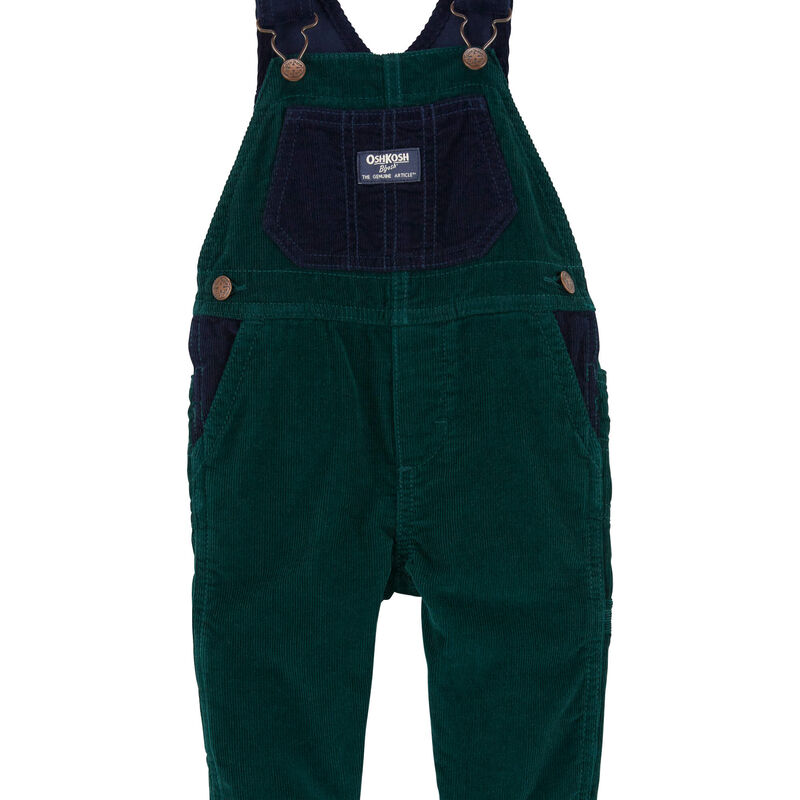 Green/Navy Baby Soft Corduroy Overalls