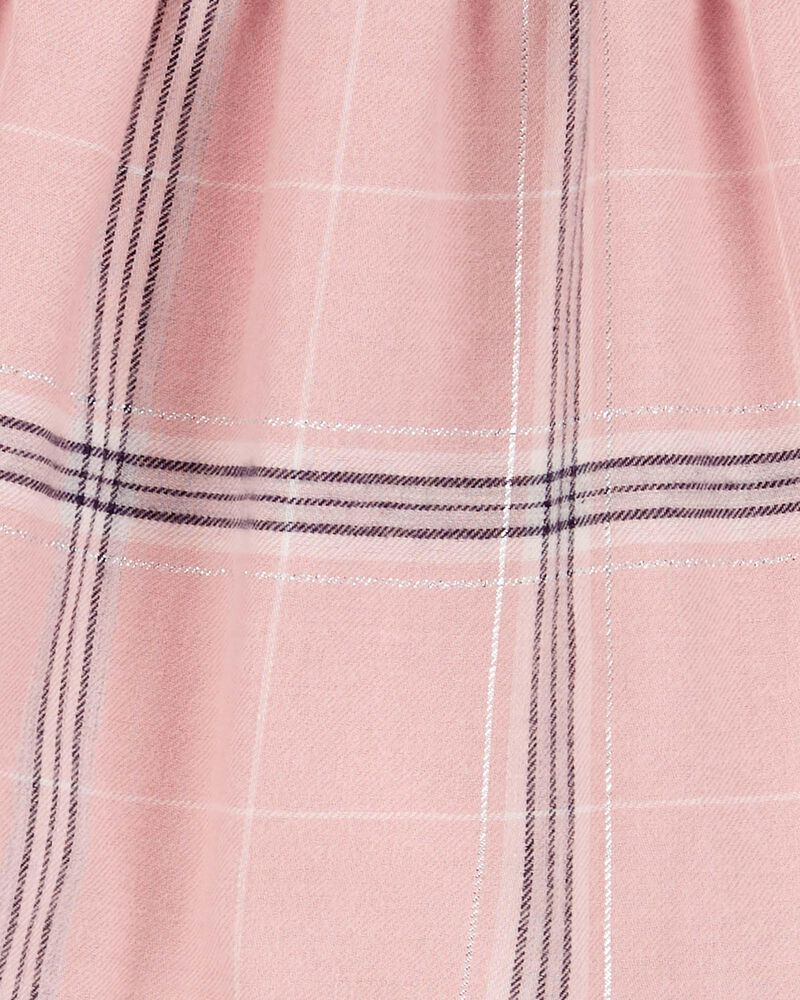 Baby 2-Piece Plaid Dress & Sherpa Vest Set, image 5 of 7 slides