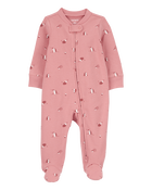 Baby Hedgehog 2-Way Zip Cotton Footie Sleep & Play Pajamas, image 1 of 4 slides