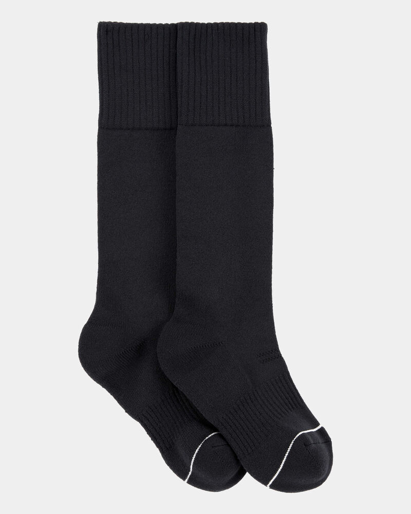 Kid 1-Pack Knee High Sport Socks - Black, image 2 of 3 slides