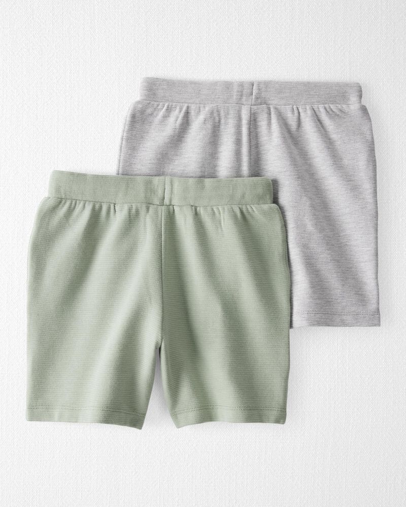 Kid 2-Pack Organic Cotton Shorts, image 5 of 6 slides
