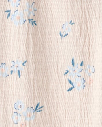 Baby 2-Piece Bodysuit & Floral Pant Set - Blue/Ivory, 
