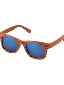 Brown - Wood Print Classic Sunglasses

