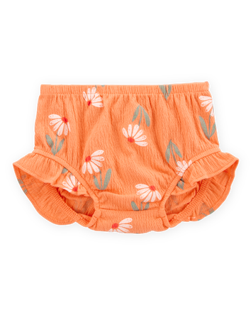 Baby Girl 3-Piece Floral  Outfit Set - Orange/White, 