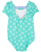 Baby Shell Print 1-Piece Swimsuit, image 2 of 4 slides