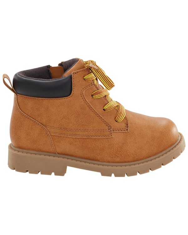 Brown Kid Hiking Boots