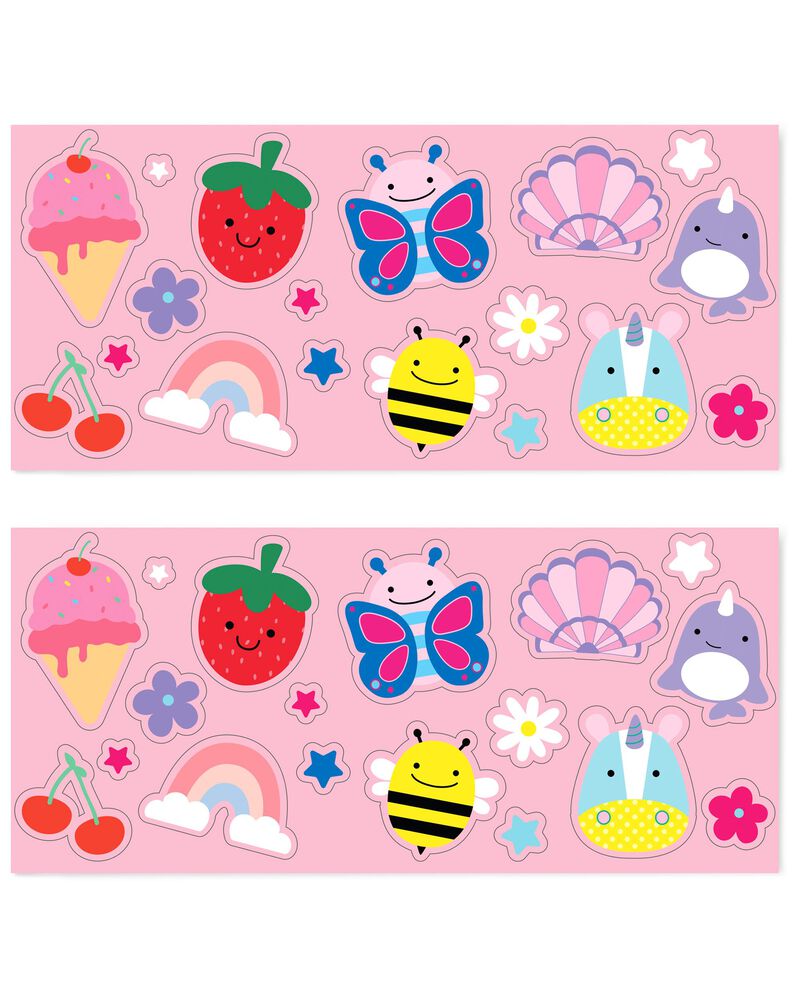 Stainless Steel Canteen Bottle With Stickers - Pink, image 4 of 4 slides
