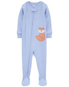 Toddler 1-Piece Fox 100% Snug Fit Cotton Footie Pajamas, image 1 of 4 slides