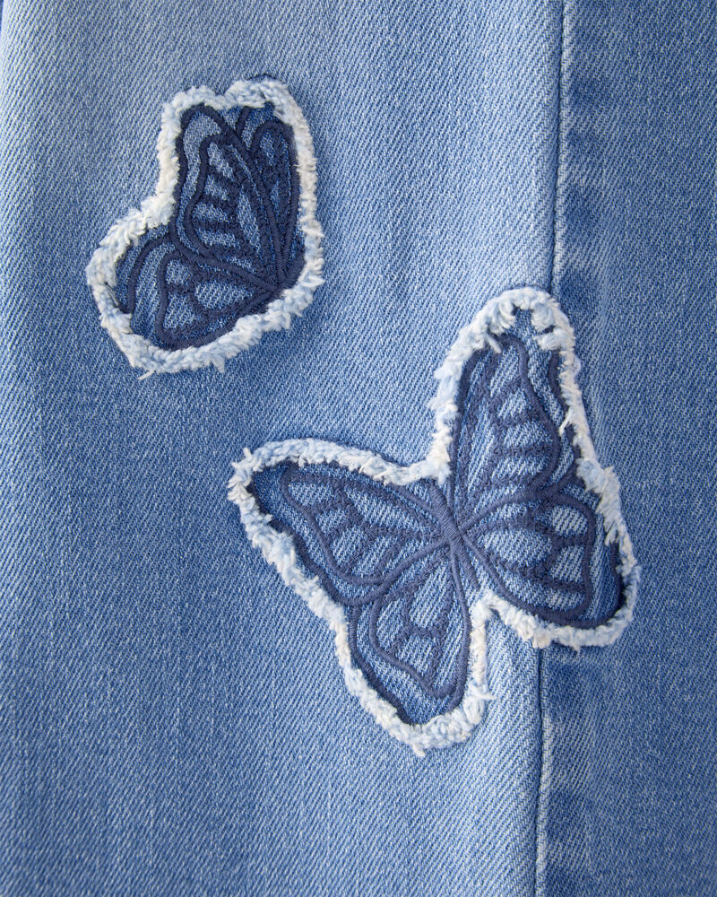 Kid Baggy Butterfly Embroidered Jeans - Breeze Wash, image 3 of 5 slides