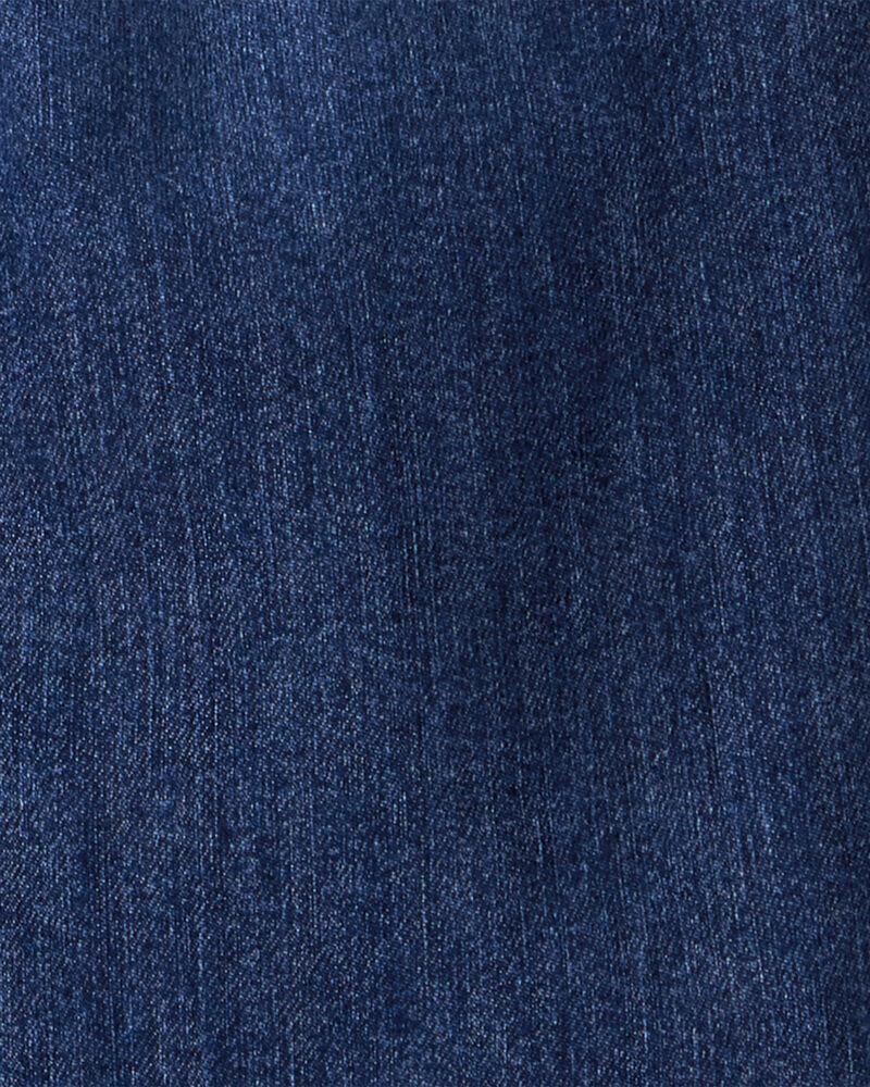 Girls Mid-Rise Denim Pull-On Jeans - Blue, image 3 of 4 slides