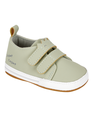 Baby Dinosaur Slip-On Shoes - Olive, 