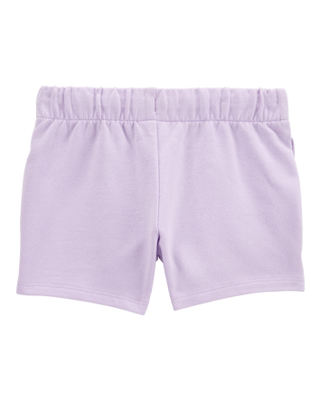 Baby Pull-On French Terry Shorts - Purple, 