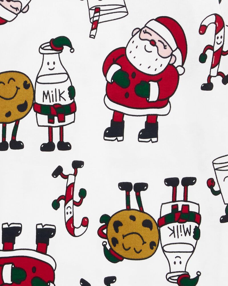 Kid 2-Piece Santa Cookies 100% Snug Fit Cotton Pajamas, image 2 of 4 slides