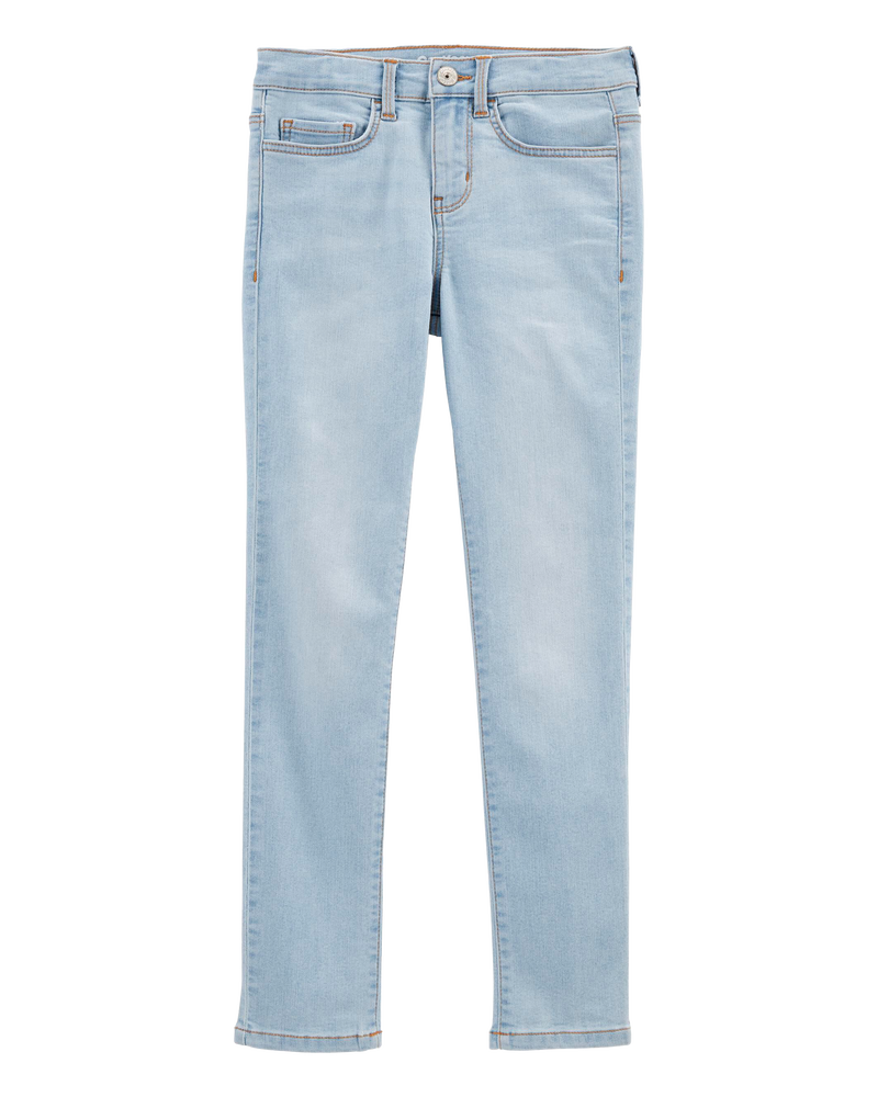 Kid Blue Ice Wash Slim Fit Skinny-Leg Jeans, image 1 of 5 slides