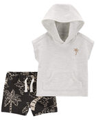 Baby 2-Piece Hooded Tee & Shorts Set, image 1 of 3 slides