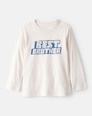 Toddler Boy Best Brother Long-Sleeve Graphic Tee - White, 
