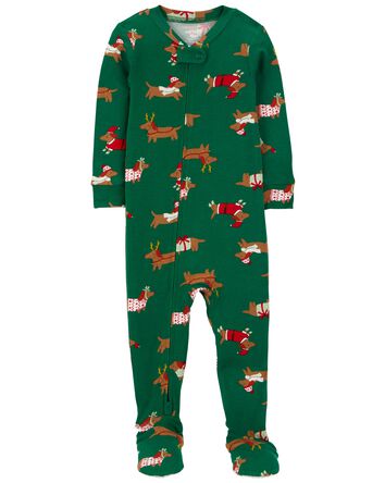 1-Piece Christmas Dog PurelySoft Footie Pajamas, 