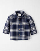 Baby Organic Cotton Button-Front Flannel Shirt, image 1 of 5 slides