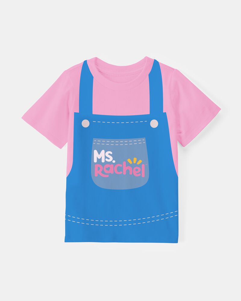 Toddler Ms. Rachel Short Sleeve Graphic Tee - Pink/Blue, image 1 of 2 slides
