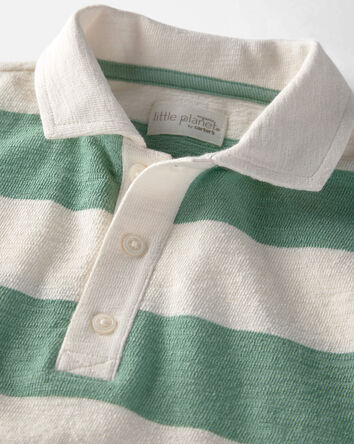 Toddler Boy Polo Shirt Made with Organic Cotton in Stripes, 