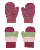 Toddler 2-Pack Striped Mittens, image 1 of 2 slides