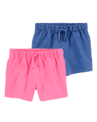 Kid 2-Pack Pull-On French Terry Shorts, image 1 of 7 slides