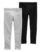 Toddler 2-Pack Cotton Stretch Leggings, image 1 of 2 slides
