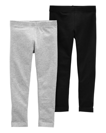 Toddler 2-Pack Cotton Stretch Leggings, 