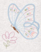Toddler 2-Piece Butterfly Peplum Top & Leggings Set, image 3 of 6 slides