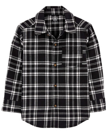 Plaid Twill Button-Down Shirt, 