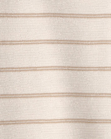 Toddler Boy Striped Polo Shirt - Cream, 