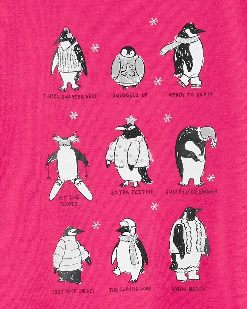 Kid 4-Piece Penguin & Hot Cocoa Pajamas, image 2 of 5 slides
