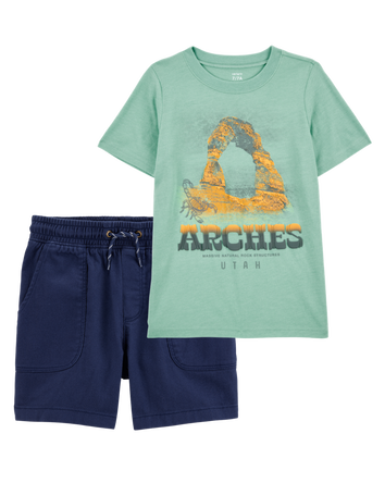 Kid 2-Piece Tee & Shorts Outfit Set, 