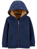 Navy - Baby Fuzzy-Lined Hoodie