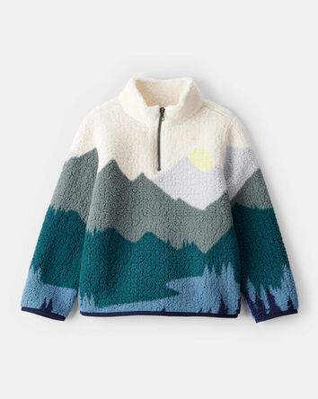 Boys Mountain Quarter-Zip Sherpa Pullover, 