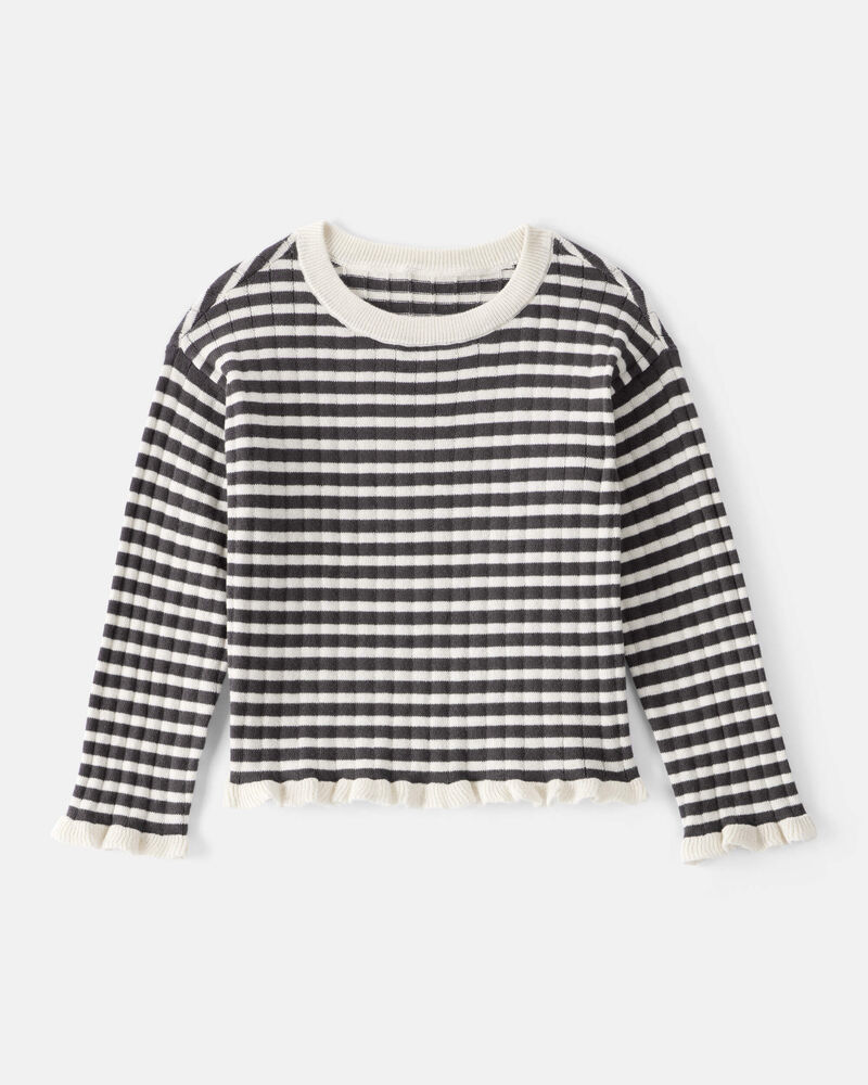 Toddler Girl Striped Long-Sleeve Sweater, image 1 of 3 slides