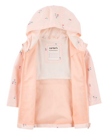Toddler Floral Rain Jacket - Pink, 