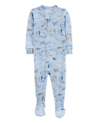 Baby Dinosaur 1-Piece PurelySoft Footie Pajamas, image 1 of 5 slides