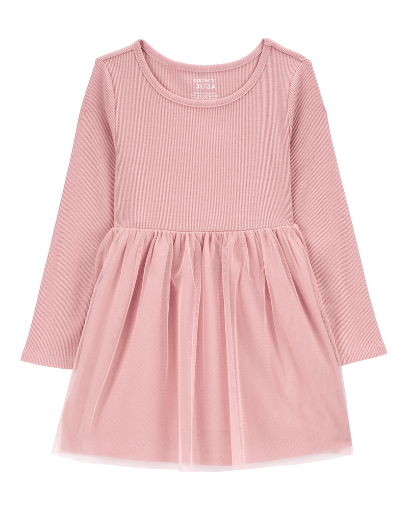 Baby Tutu Long-Sleeve Jersey Dress, image 1 of 4 slides