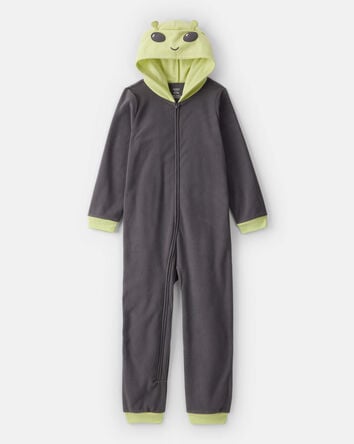 Boys Alien Fleece Long-Sleeve Snug Fit 1-Piece Pajamas, 