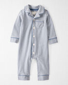 Baby Striped Organic Cotton Coat Style One Piece, image 1 of 4 slides