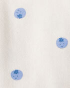 Baby Girl Blueberry Print Long-Sleeve Hoodie - Ivory, image 2 of 3 slides
