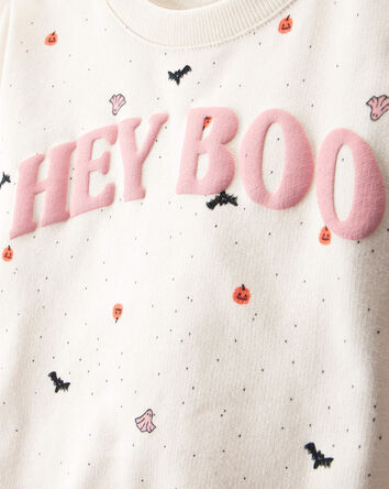 Baby 2-Piece Hey Boo Halloween Outfit Set - Cream, 