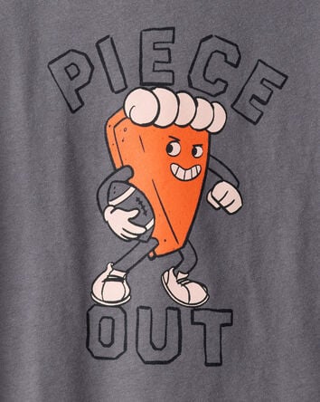 Boys Thanksgiving Pie Long-Sleeve Graphic Tee - Grey, 