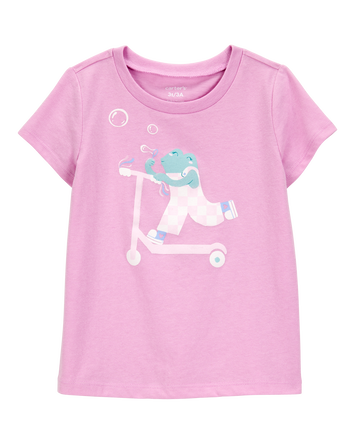 Toddler Girl Scooter Frog Short-Sleeve Graphic Tee - Pink, 